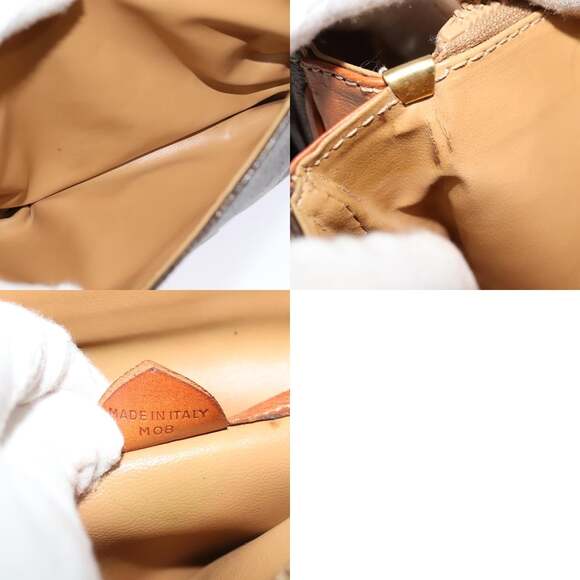 CELINE Macadam Canvas Shoulder Bag Pvc Leather Brown Gold - Picture 13 of 13